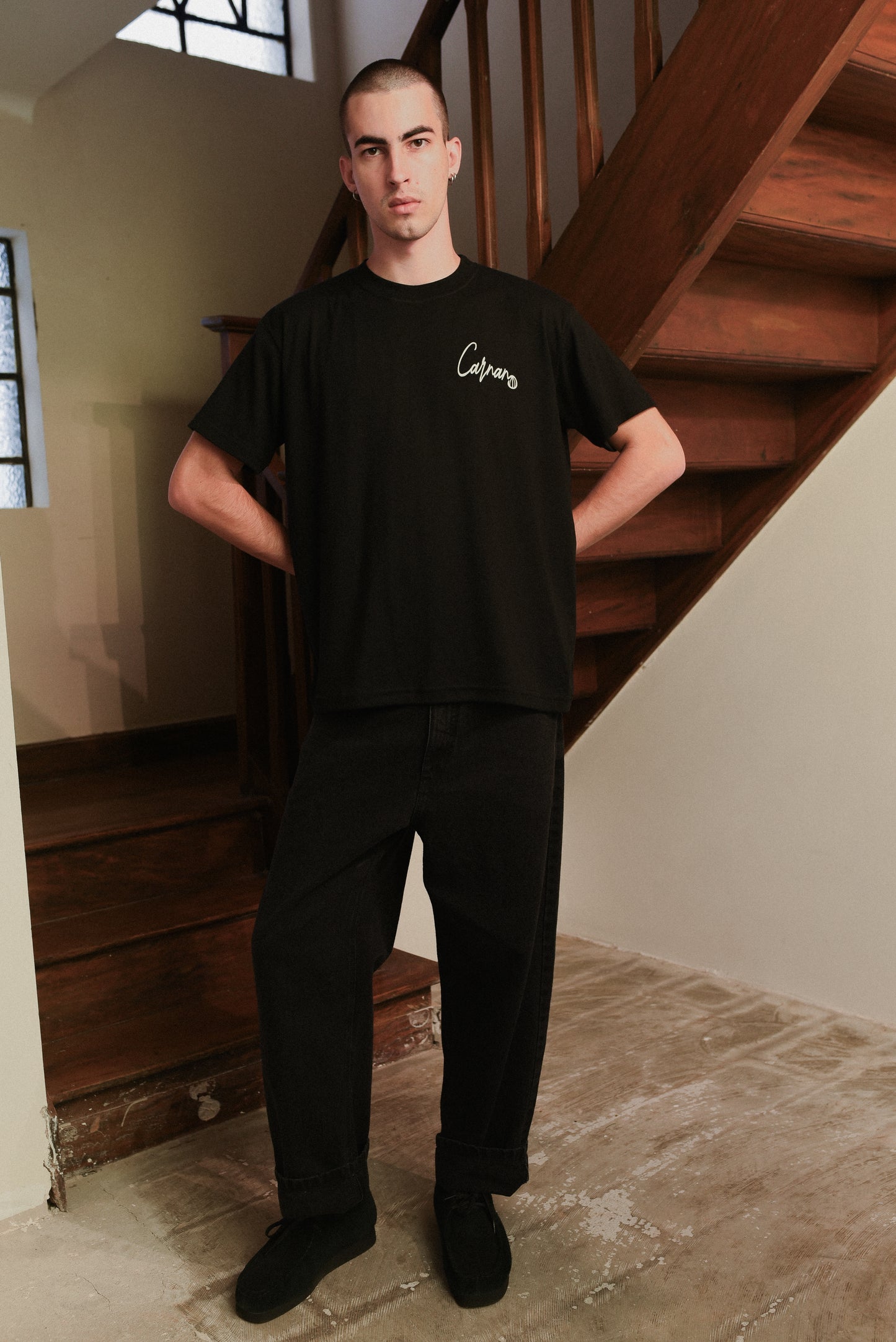 Heavy T-Shirt Cursive - Black