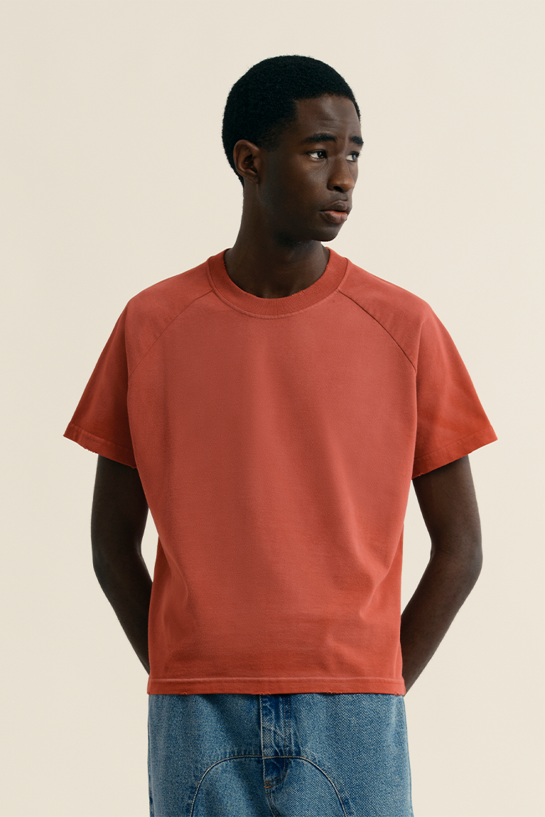 Raglan Label T-shirt - Red