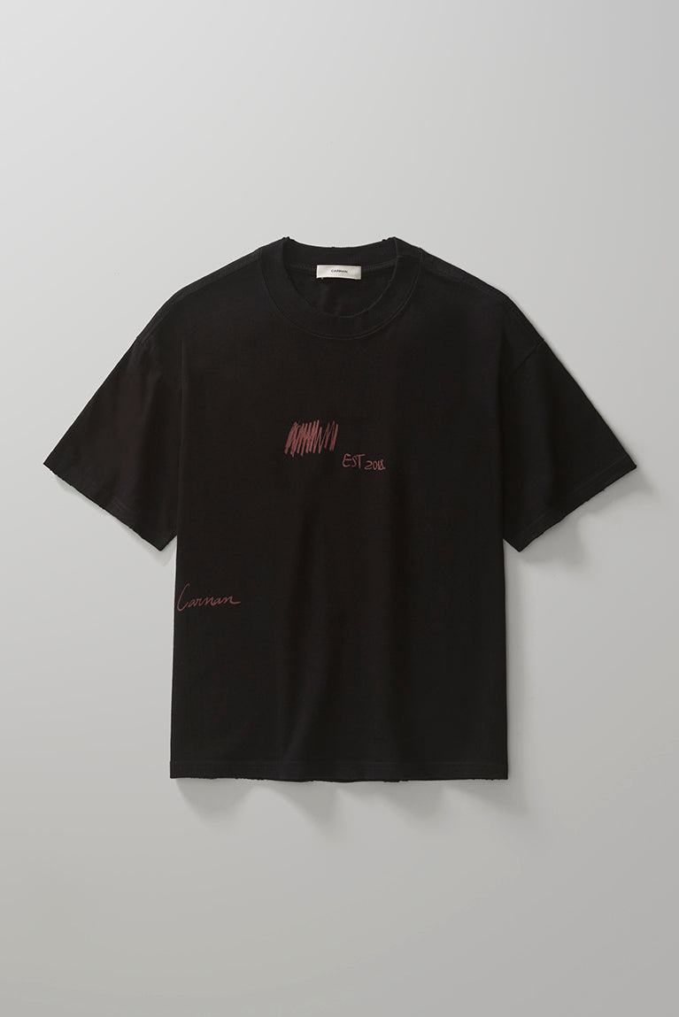 Barcode Boxy T-shirt - Black