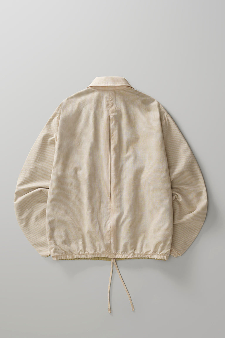 Plaid Cotton Jacket - Beige