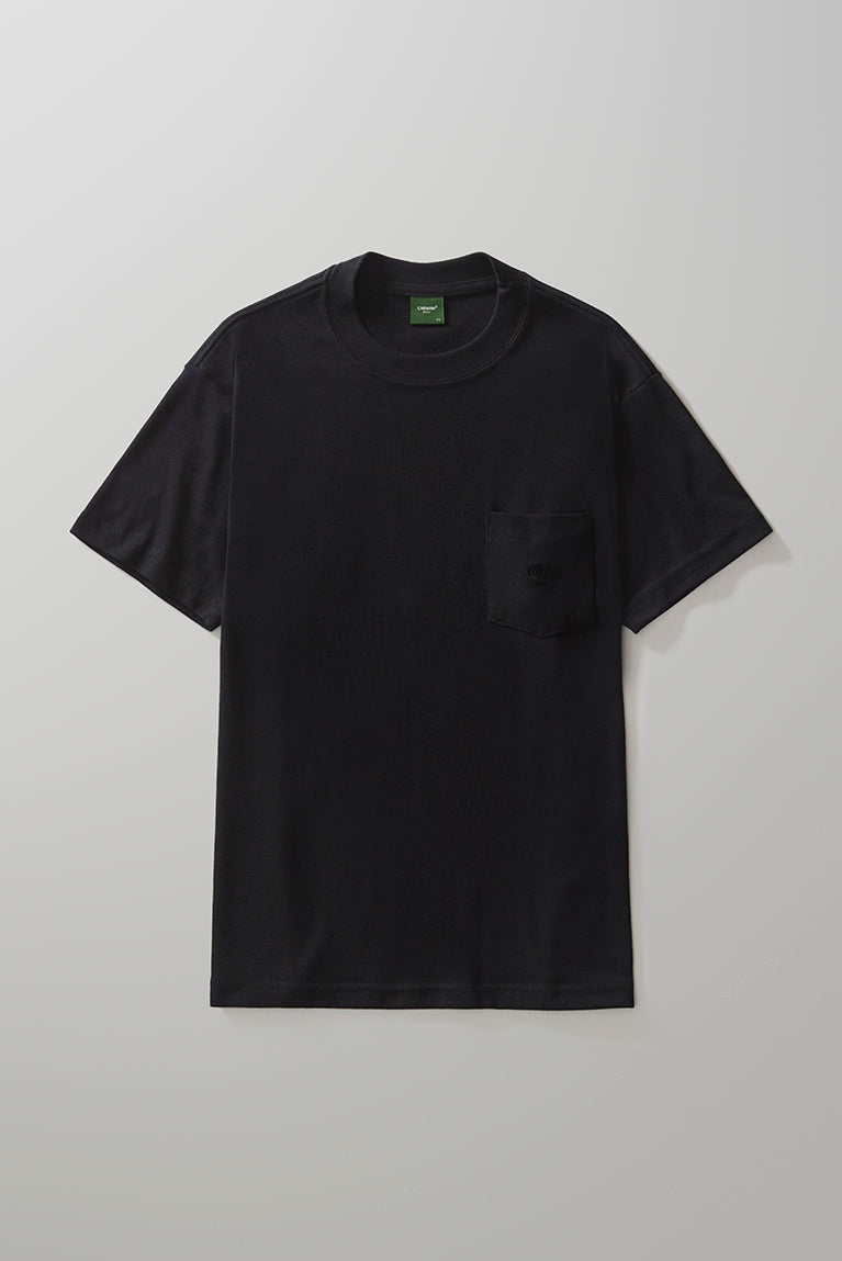 Heavy T-shirt Embroided Boxy - Black