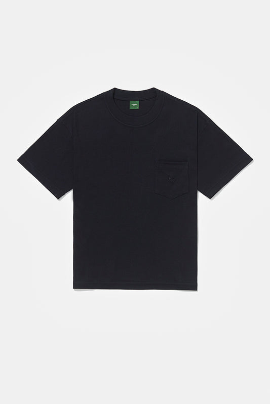 Heavy T-shirt Embroided Boxy - Black
