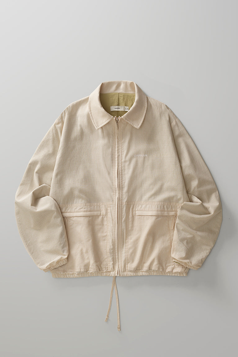 Plaid Cotton Jacket - Beige