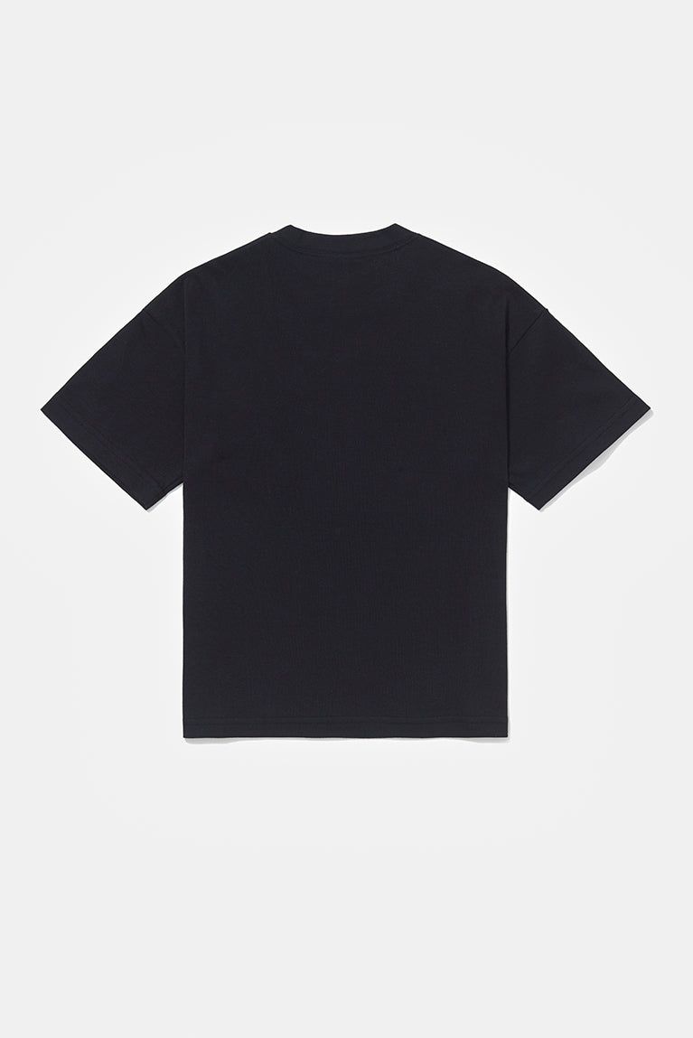 Heavy T-shirt Embroided Boxy - Black