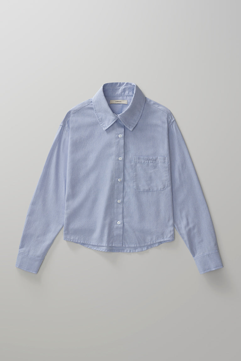 Standard Cropped Shirt - Light Blue