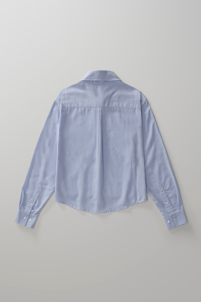 Standard Cropped Shirt - Light Blue