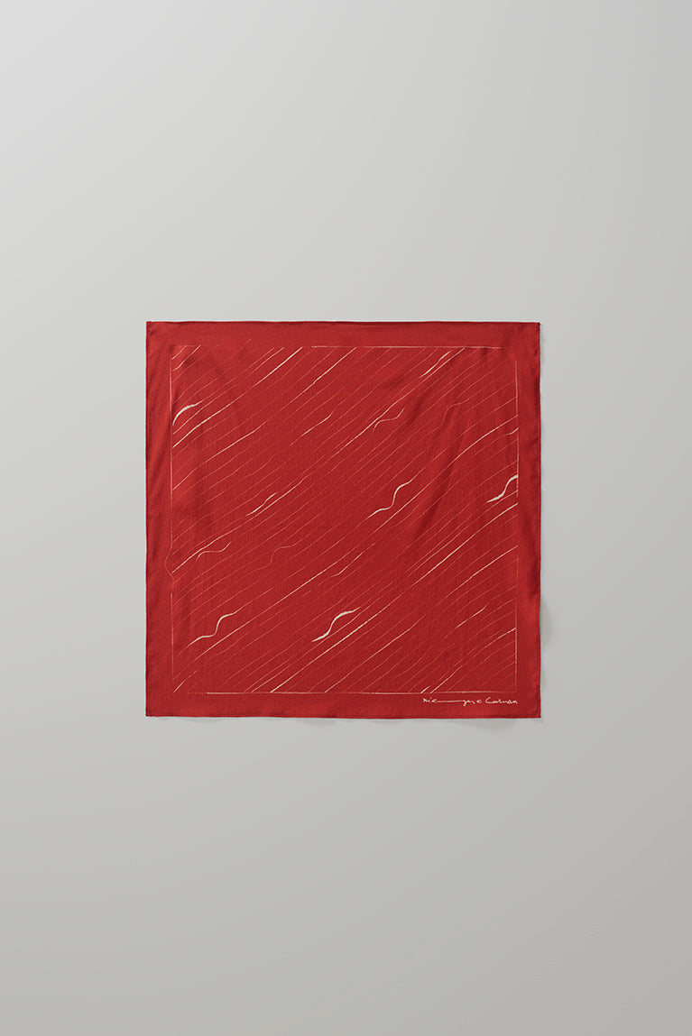 Copan Pinstripe Scarf - Red