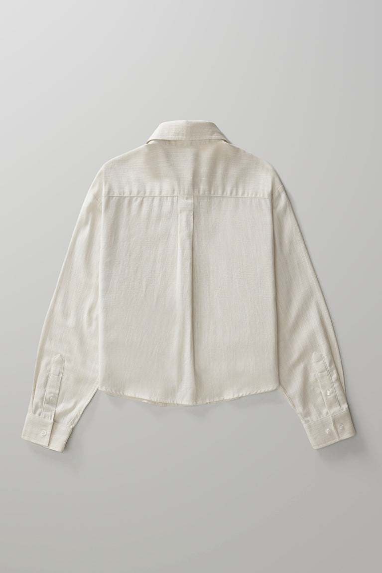 Spiral Cropped Shirt - Off