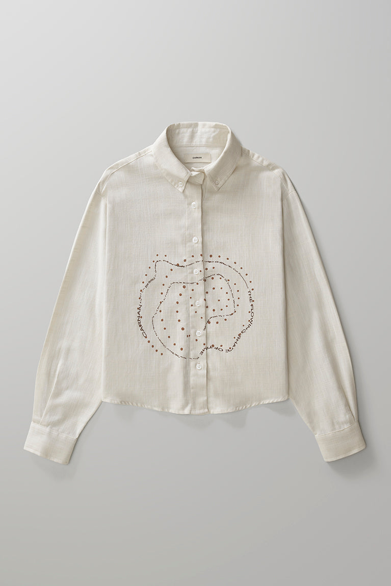 Spiral Cropped Shirt - Off