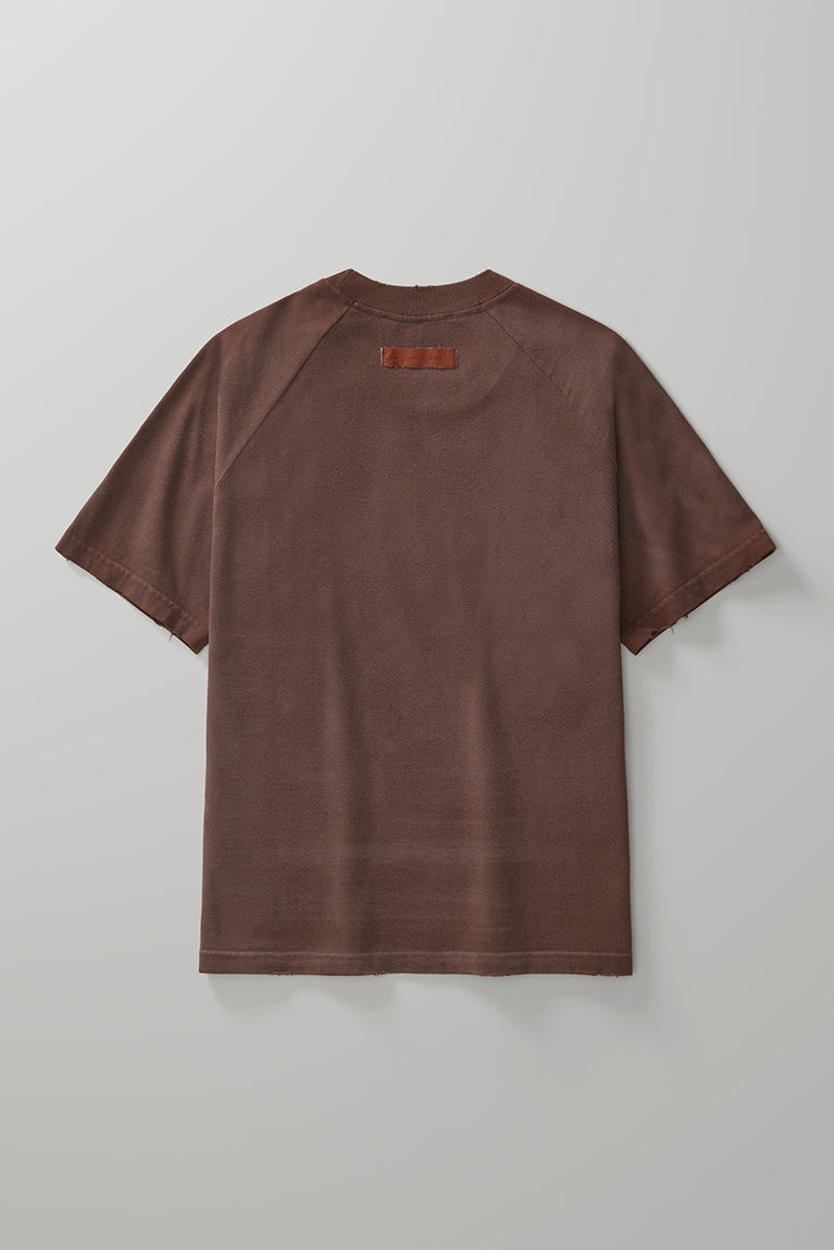 Raglan Label T-shirt - Brown