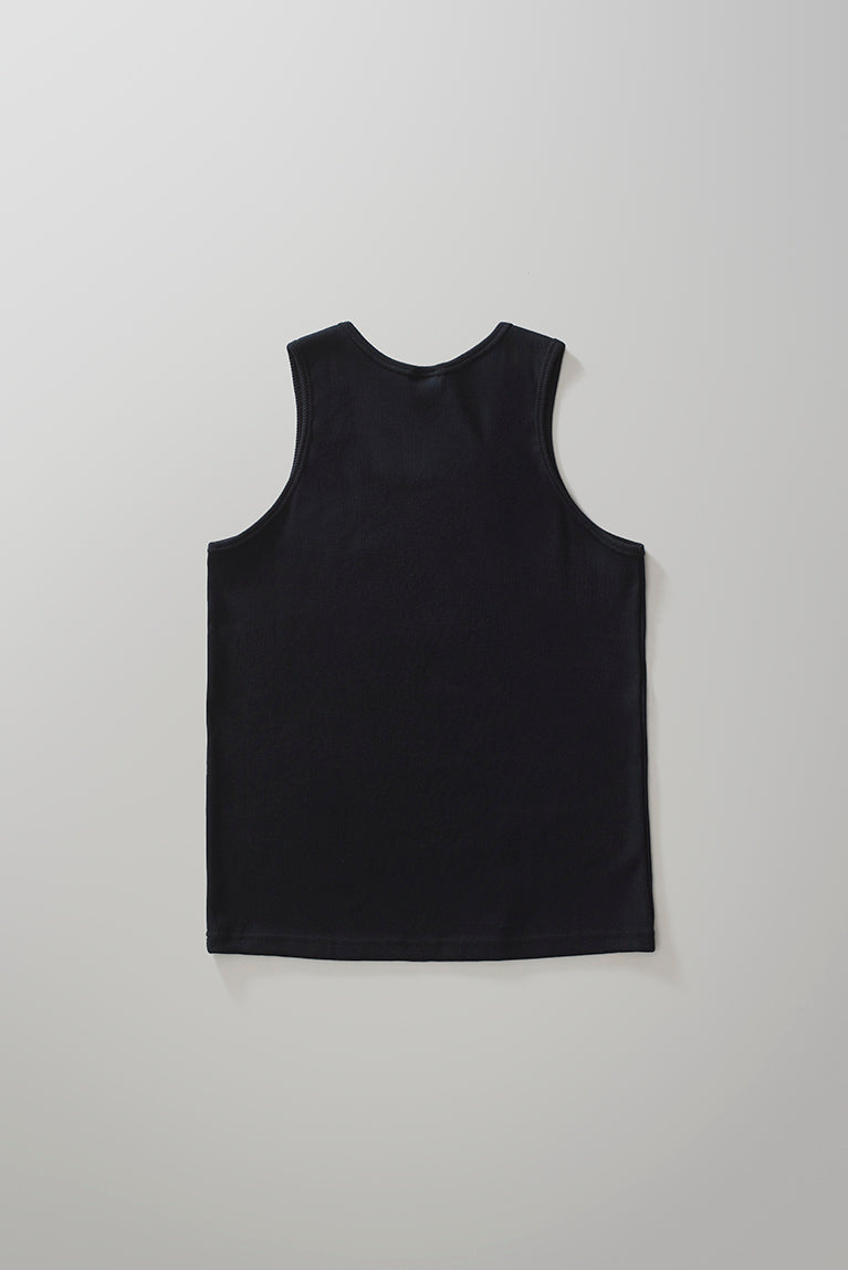 Standard Ribbed Tank Top - Black