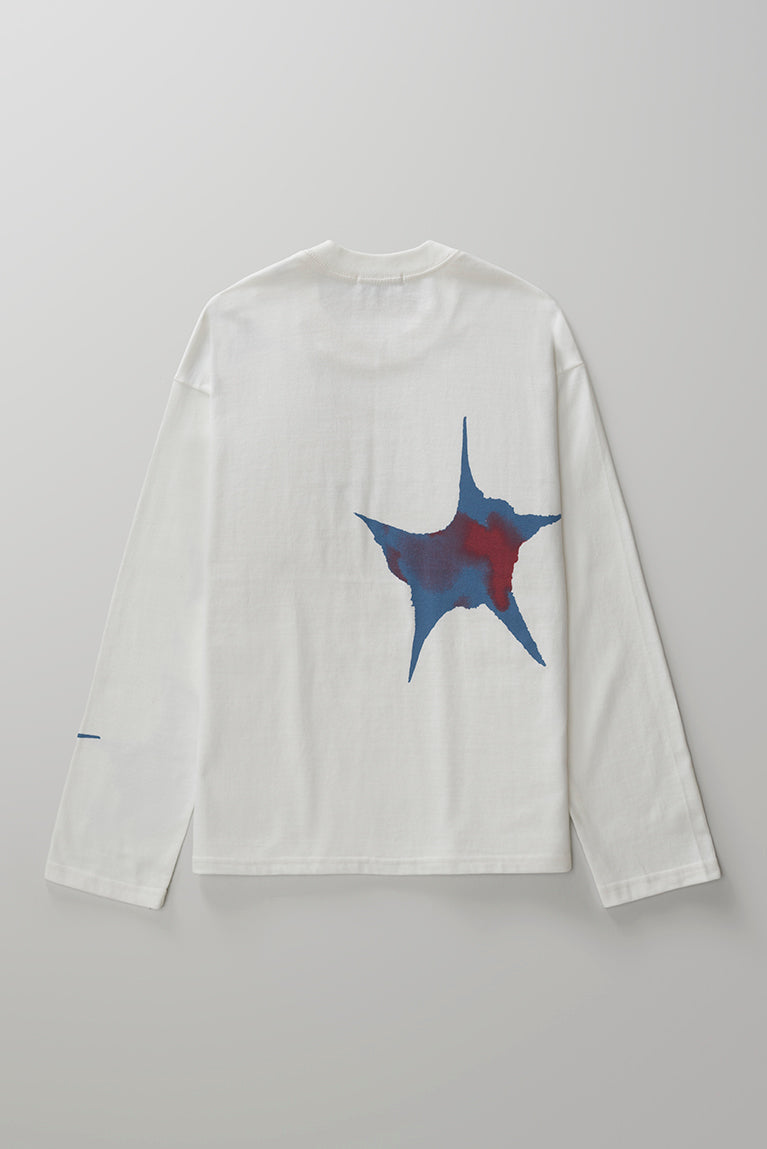 Star Boxy Long Sleeve T-shirt - Off