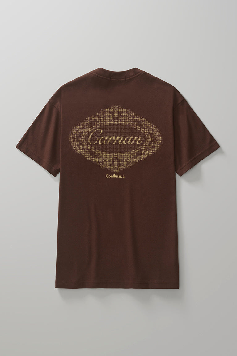 Lace Stamp Heavy T-shirt - Brown