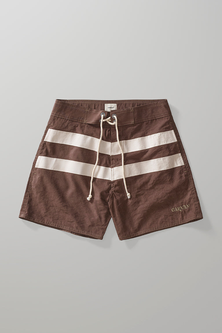 Striped Brown Boardshort