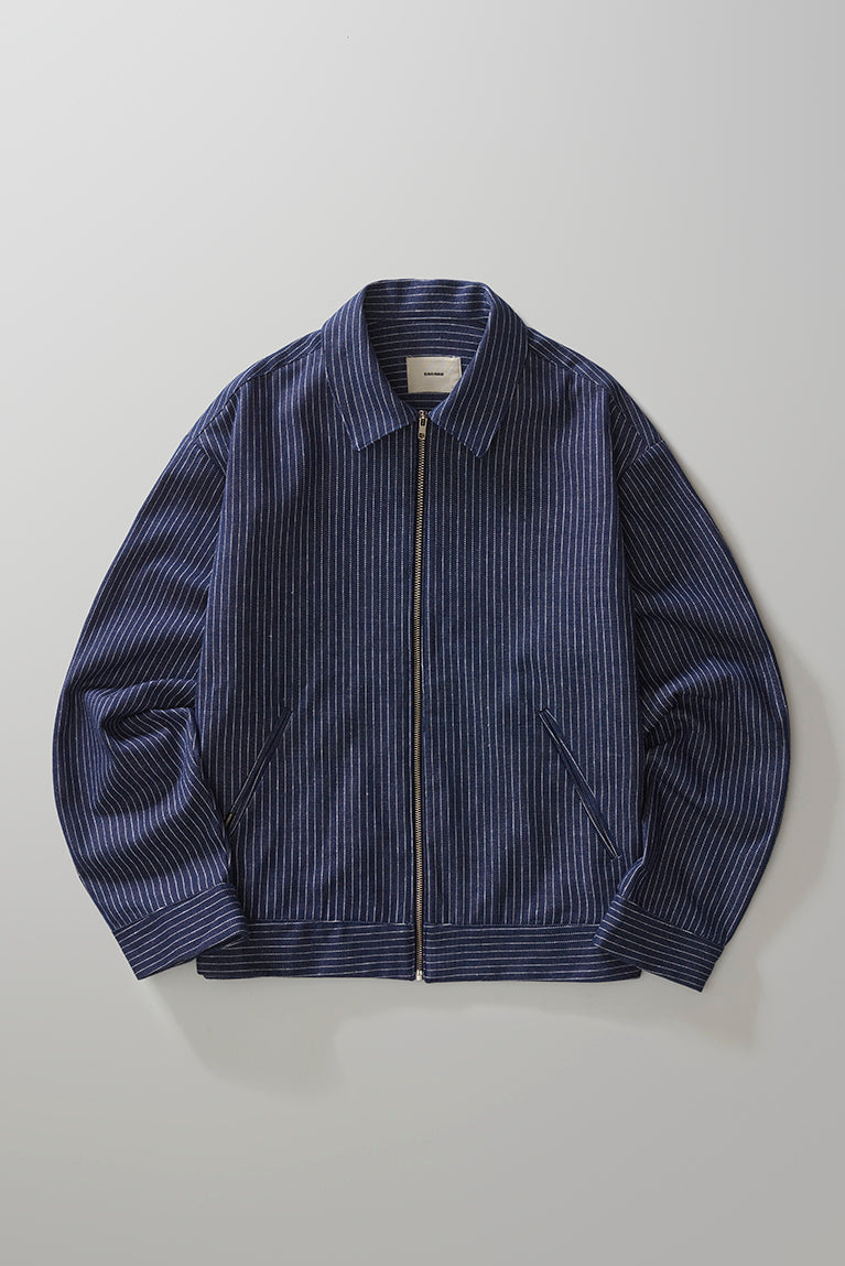 Pinstriped Navy Jacket