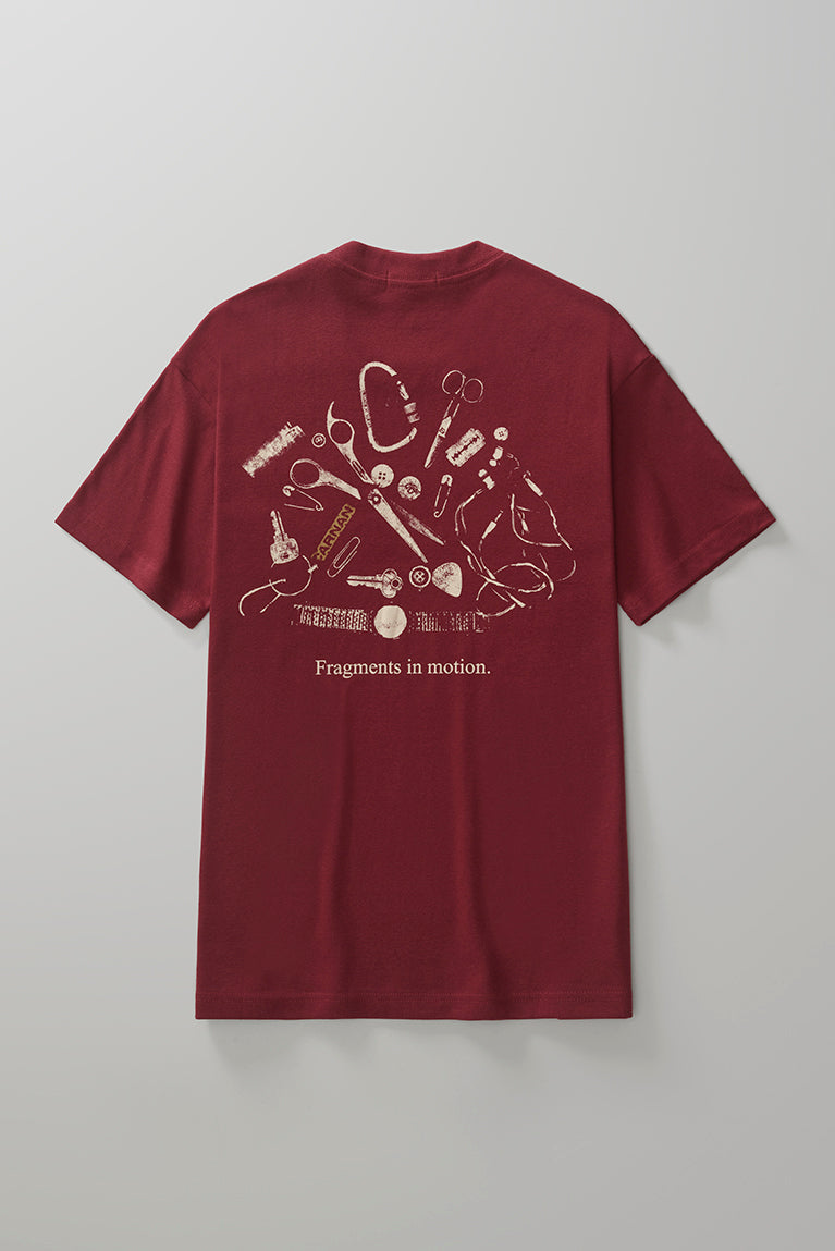 Tools Heavy T-shirt - Burgundy