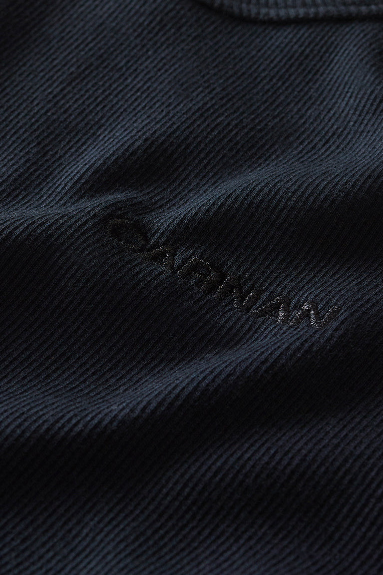 Standard Ribbed Tank Top - Black