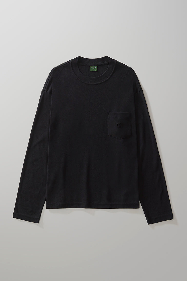 Boxy Long Sleeve T-shirt - Black