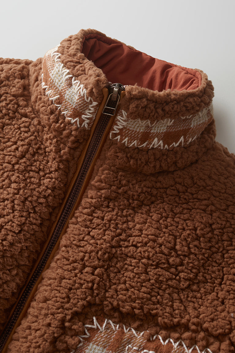 Fleece Plaid Jacket