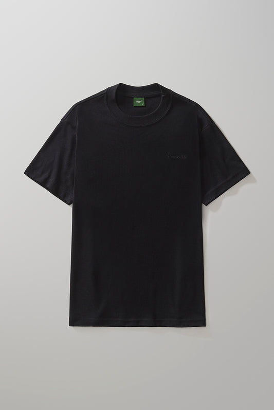 Heavy T-Shirt Embroided Logo - Black