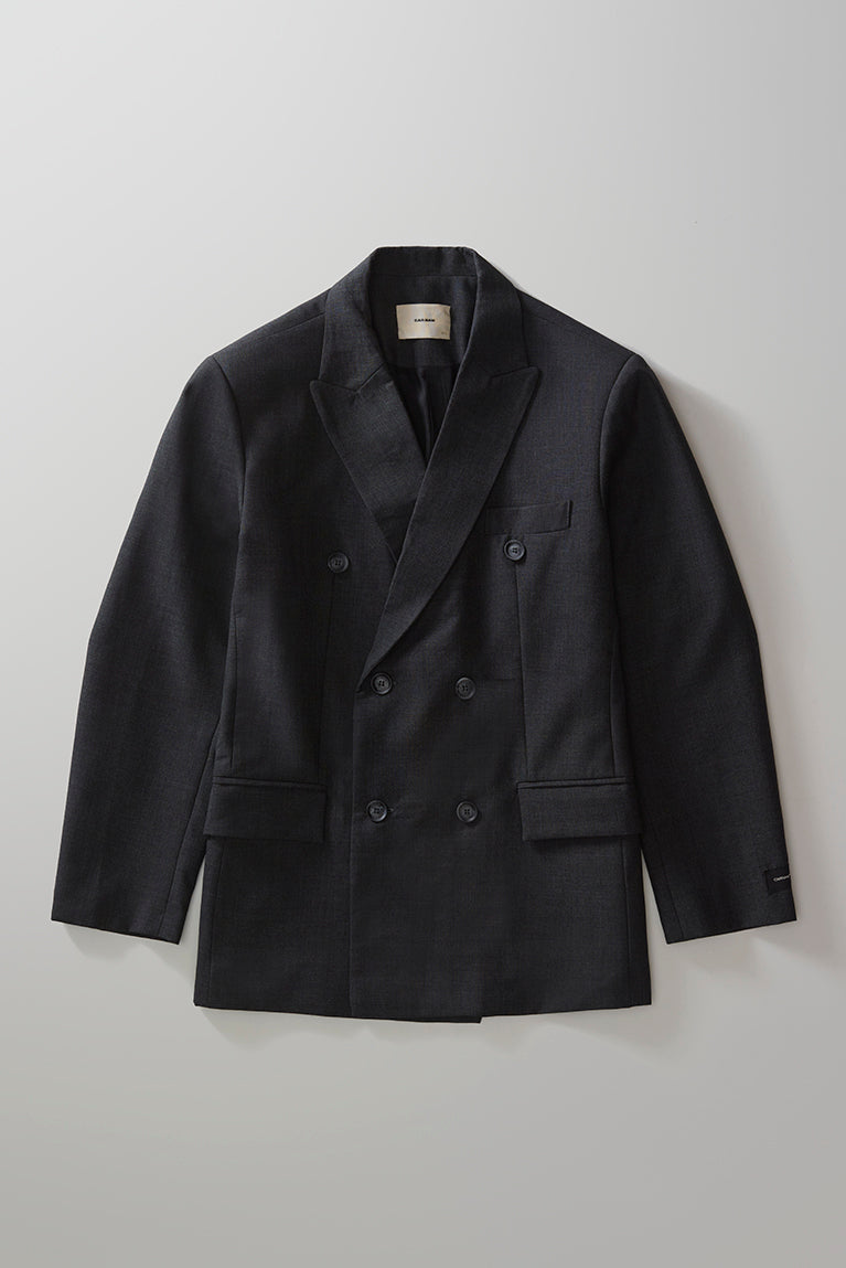 Standard Double Breasted Blazer - Black