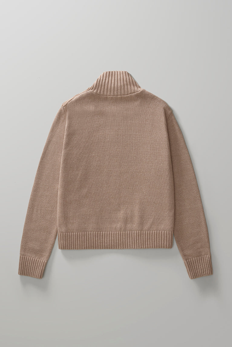 Buttoned Turtle Neck