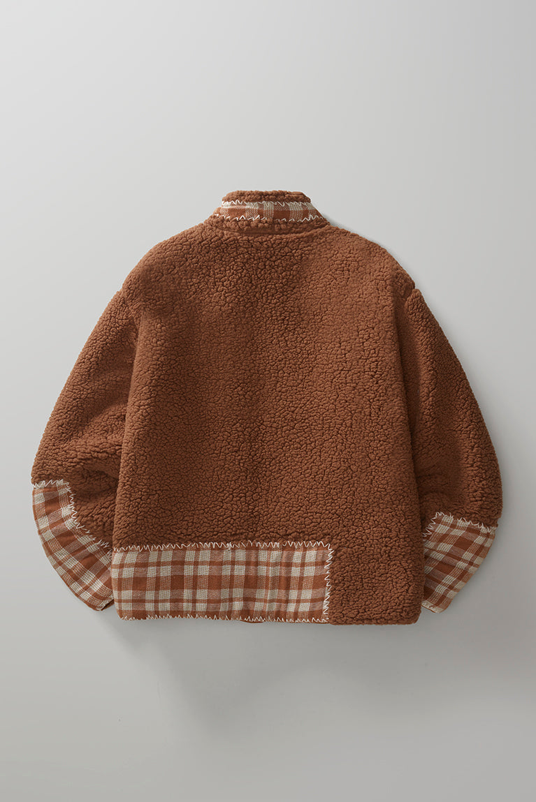Fleece Plaid Jacket