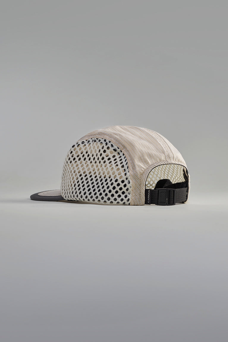 Plaid Mesh Hat - Beige