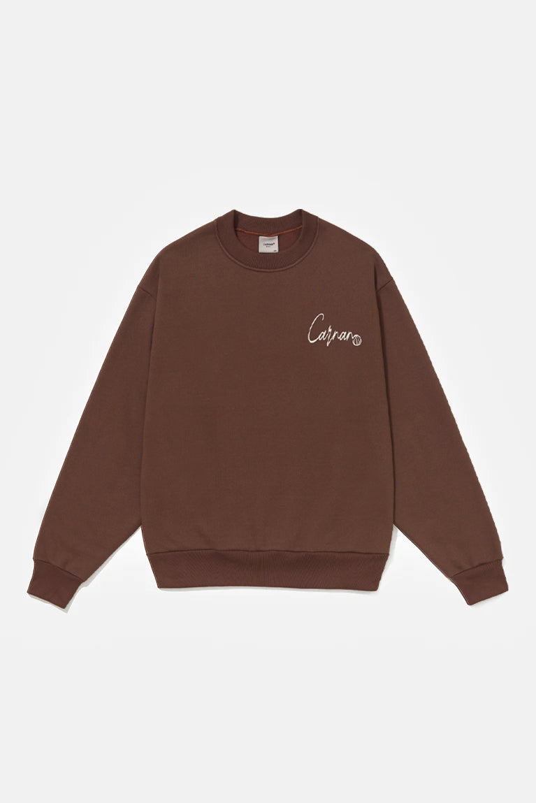 Sweatshirt Cursive - Brown