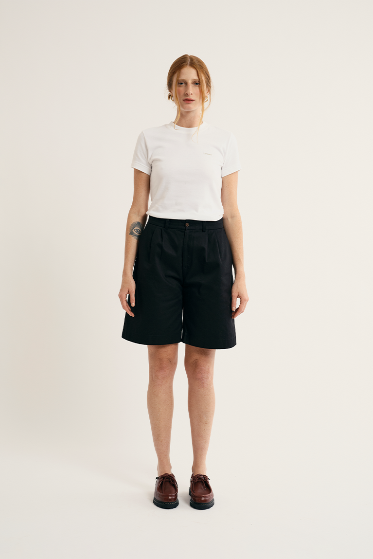 Tailored Twill Shorts - Black