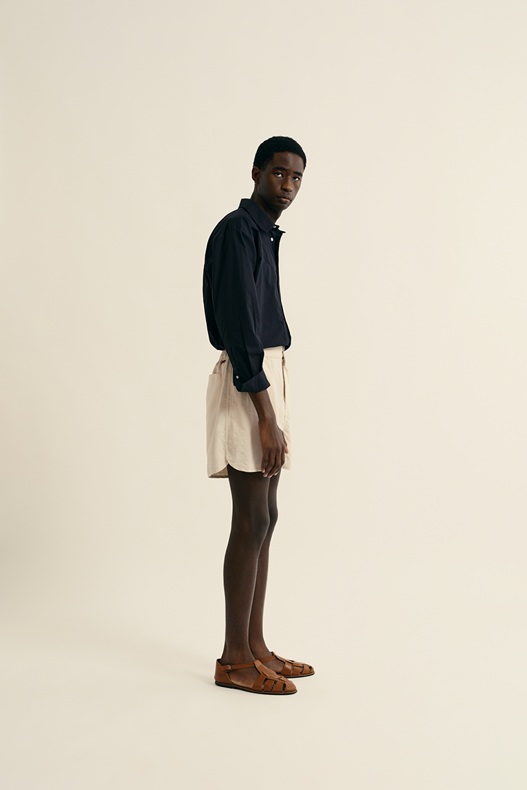 Buttoned Volley Shorts - Off
