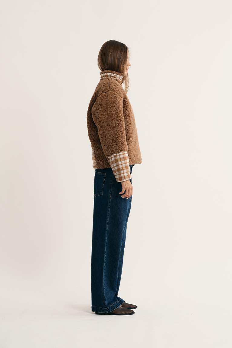 Fleece Plaid Jacket