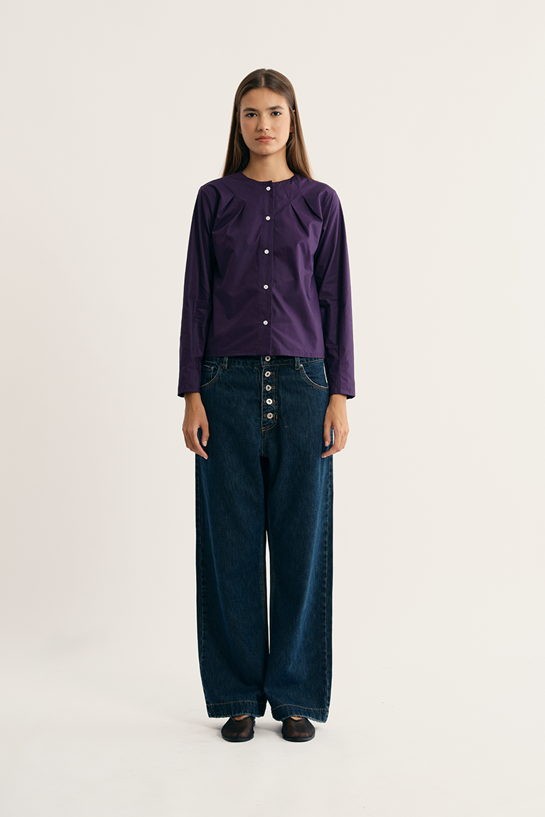 Pleated Smock Top - hover
