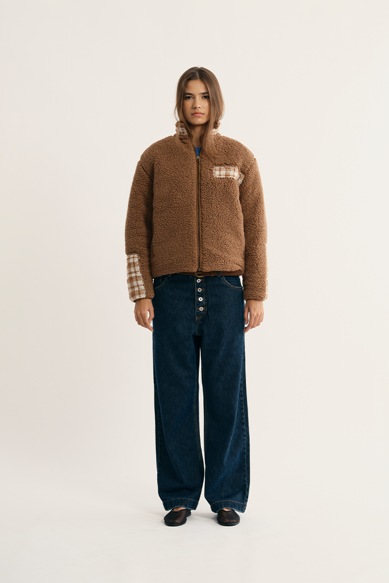 Fleece Plaid Jacket