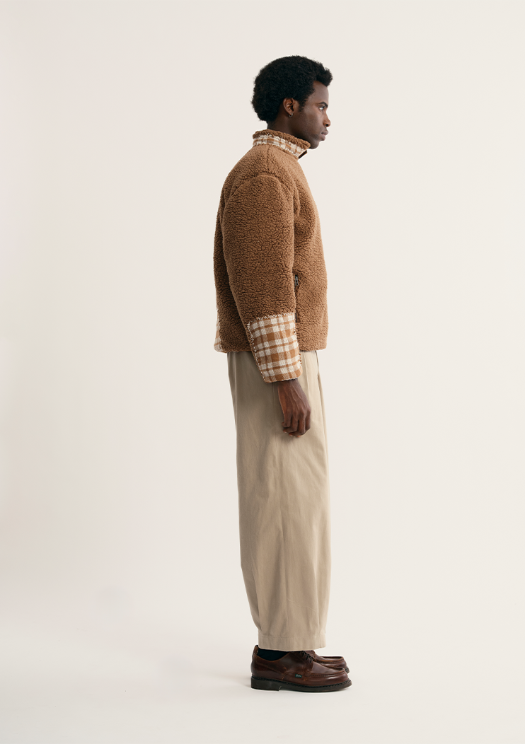 Fleece Plaid Jacket