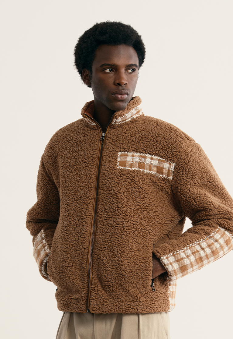 Fleece Plaid Jacket