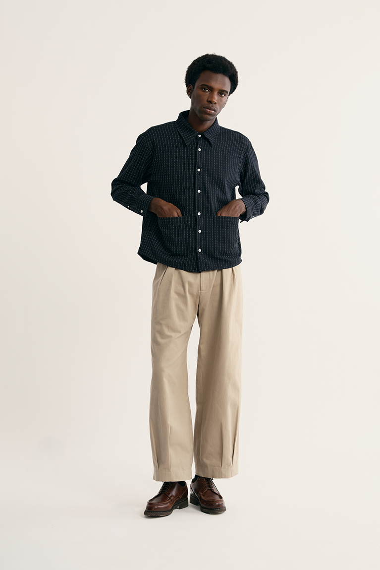Pleated Sleeve Shirt
