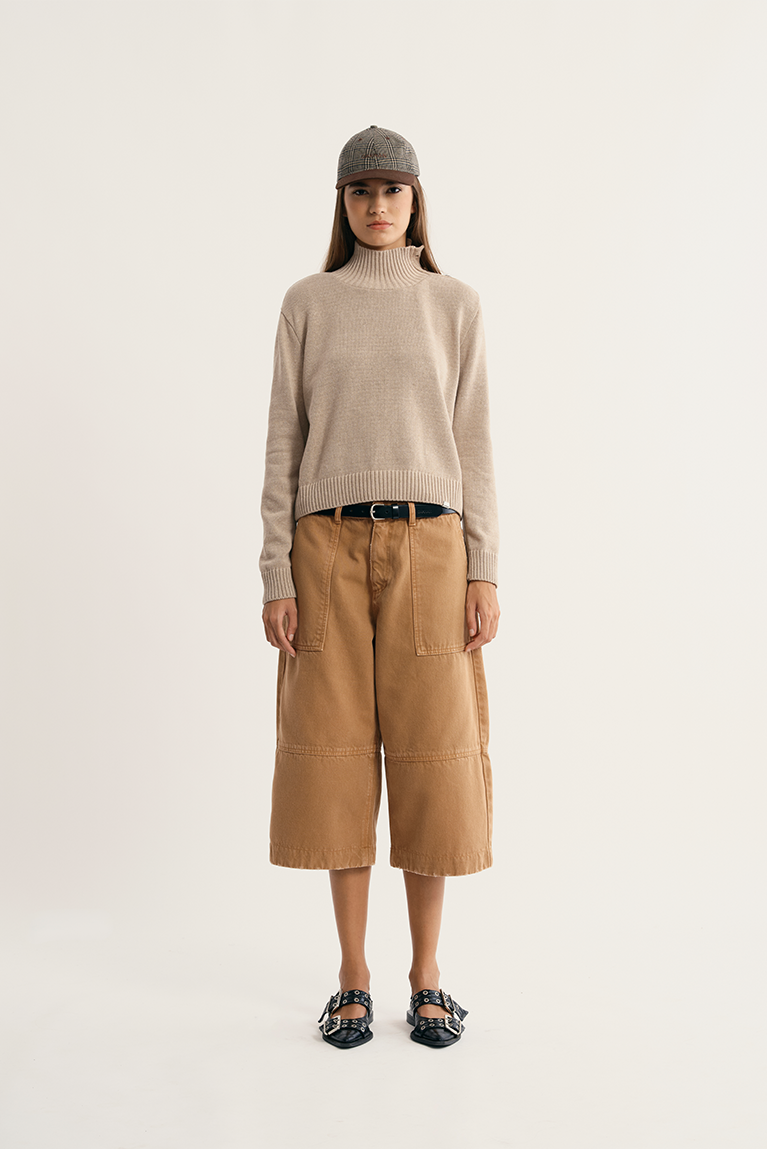 Buttoned Turtle Neck - hover
