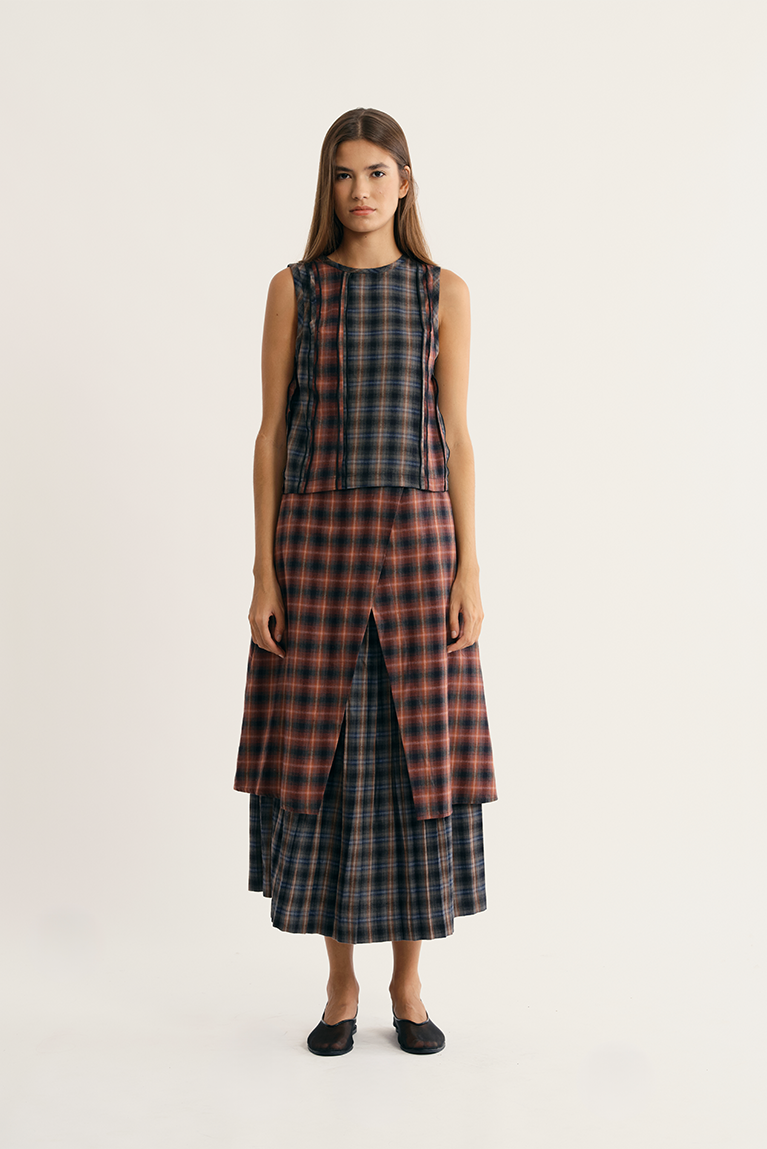 Plaid Mix Tank - hover
