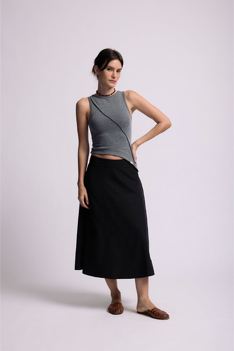 Pelleted Midi Skirt - hover