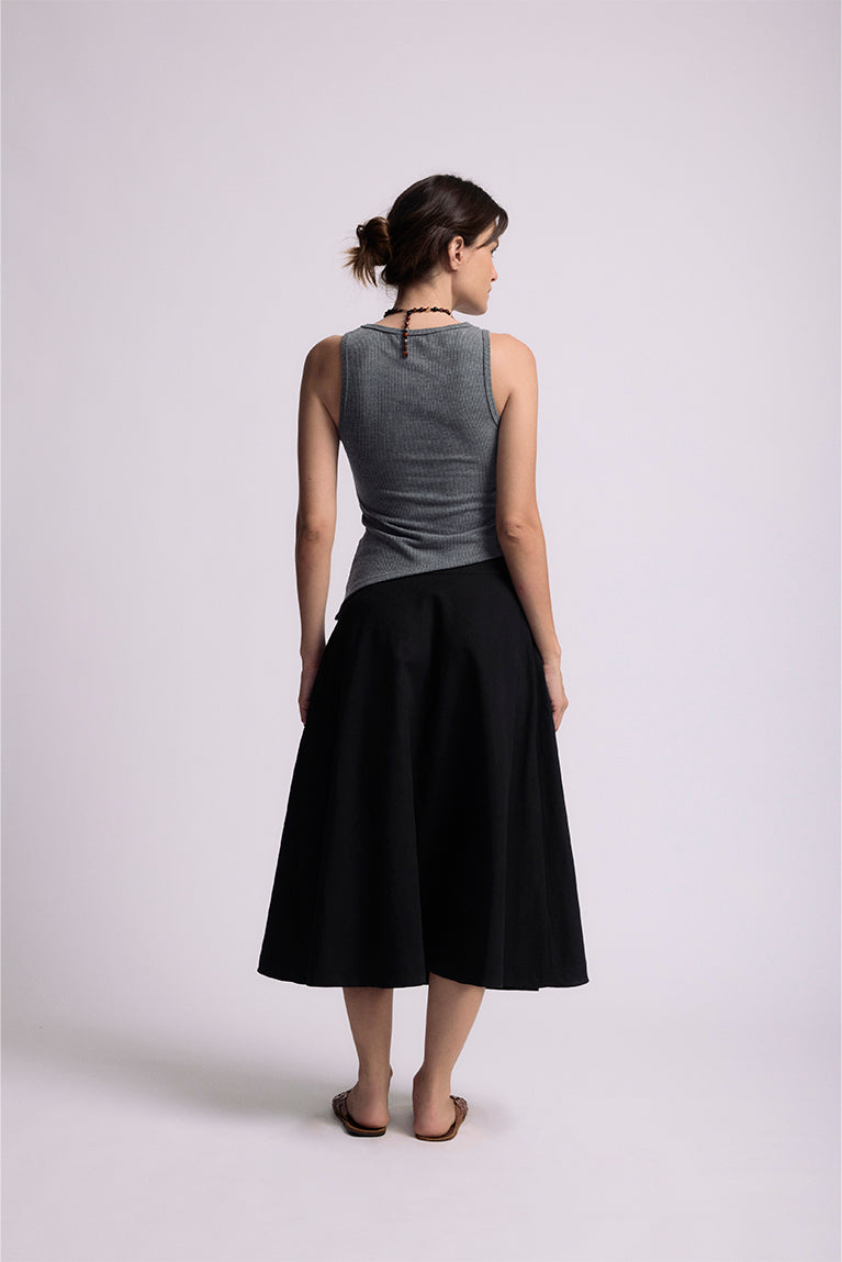 Pelleted Midi Skirt