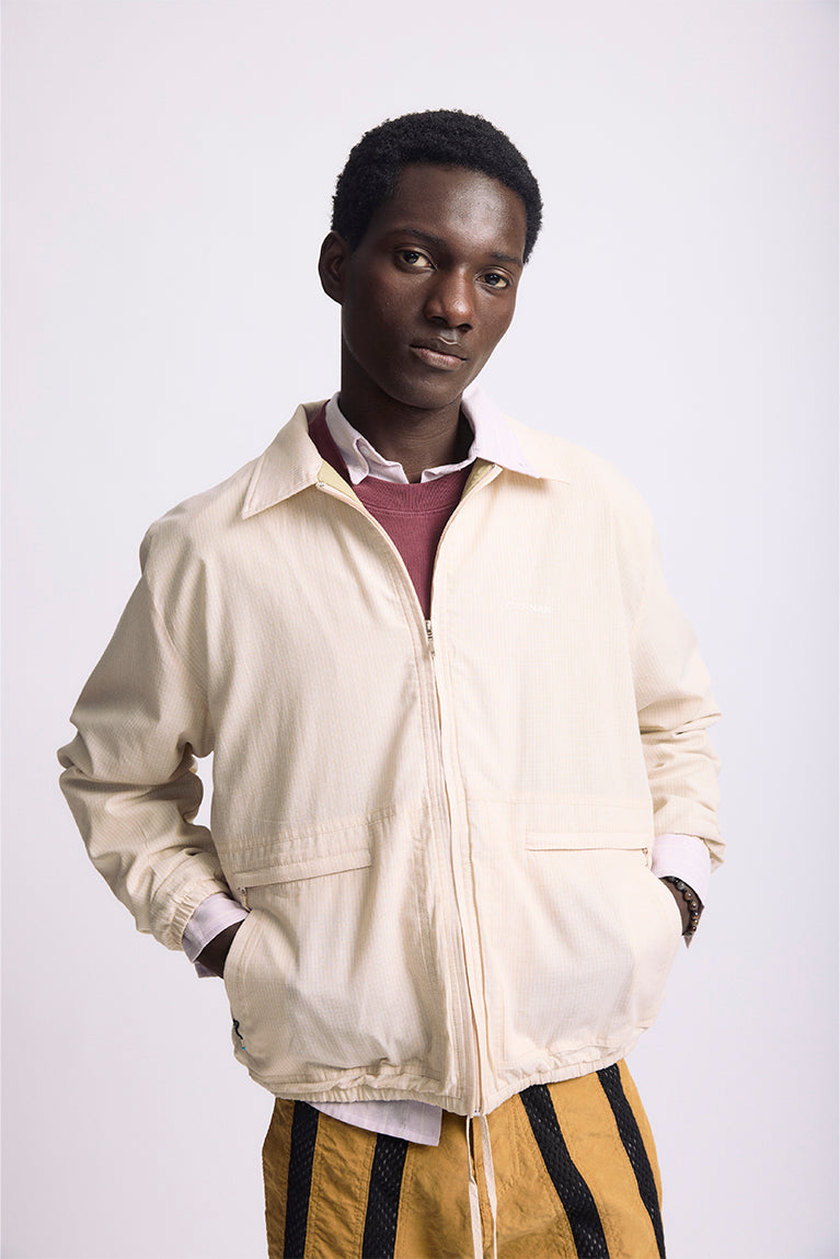 Plaid Cotton Jacket - Beige