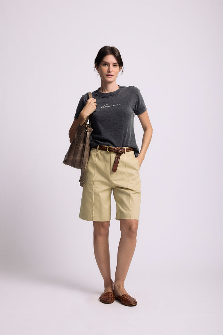 Signature Baby Tee - Washed Black