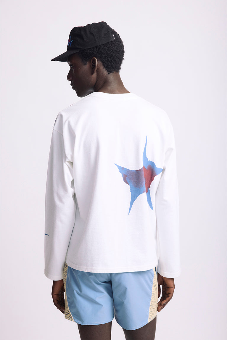 Star Boxy Long Sleeve T-shirt - Off