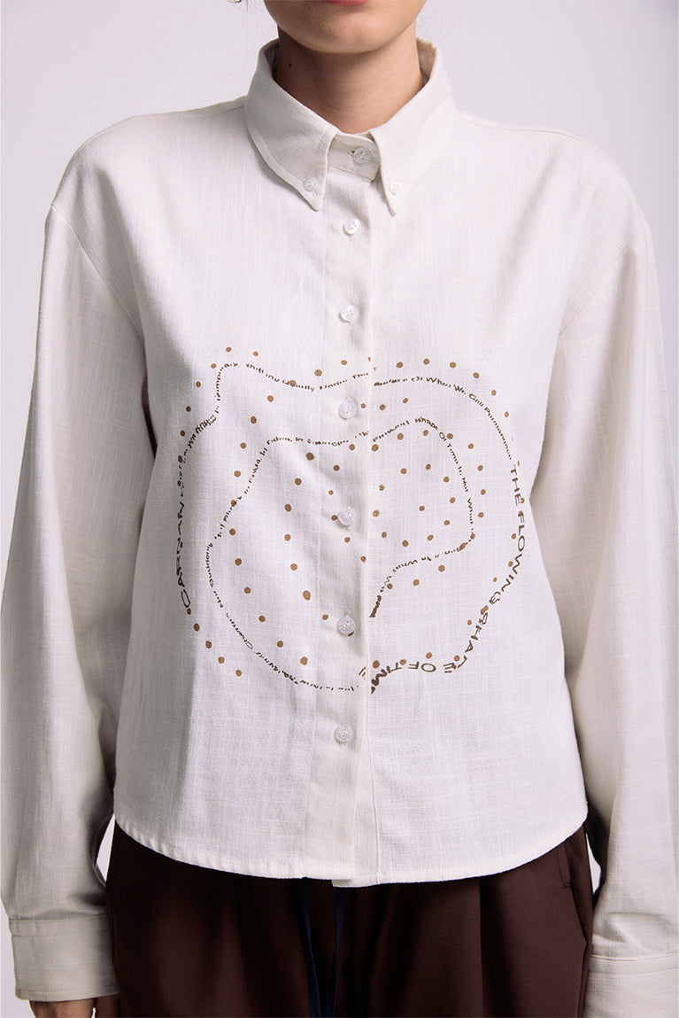 Spiral Cropped Shirt - Off