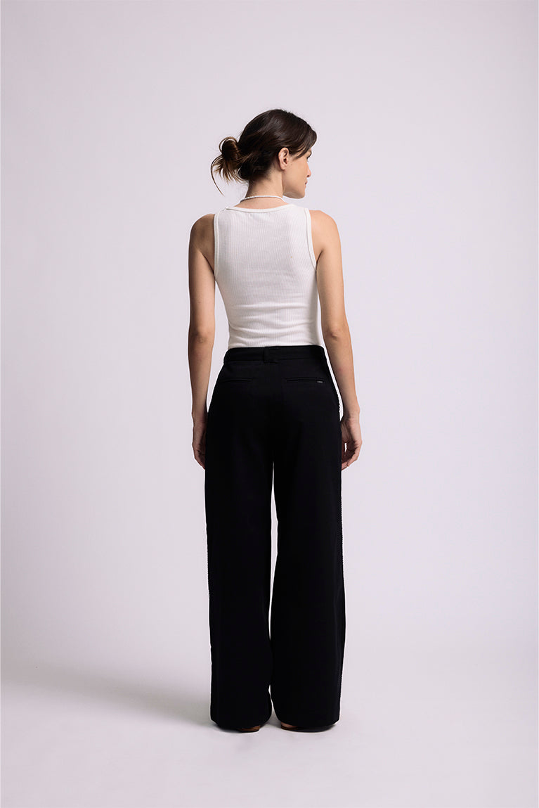 Embroidered Tailored Pants