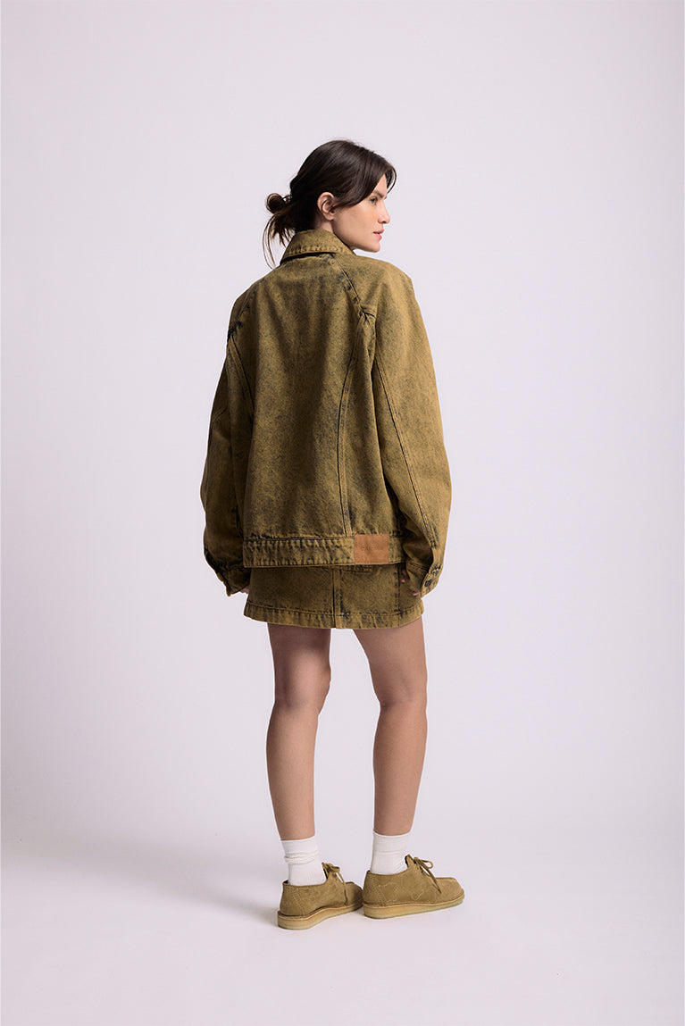 Curved Cut Jacket - Green