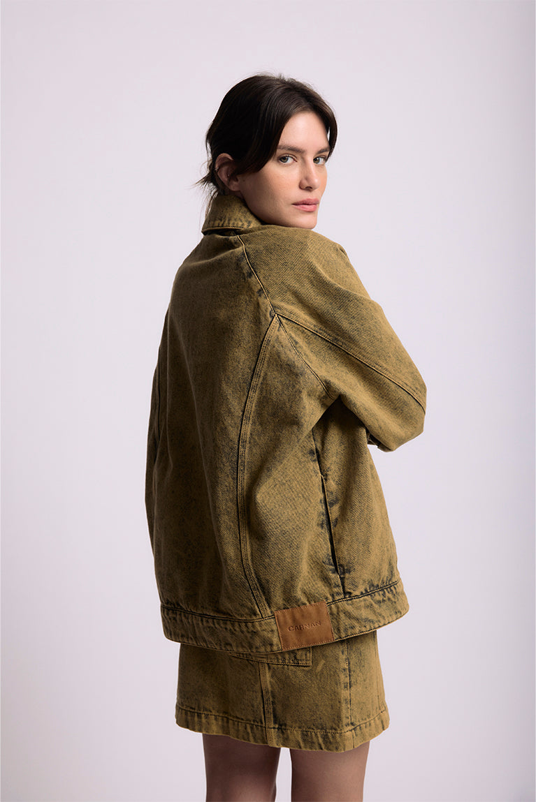 Curved Cut Jacket - Green