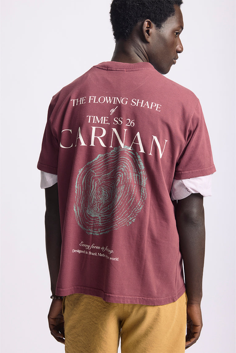 Wood T-shirt - Burgundy
