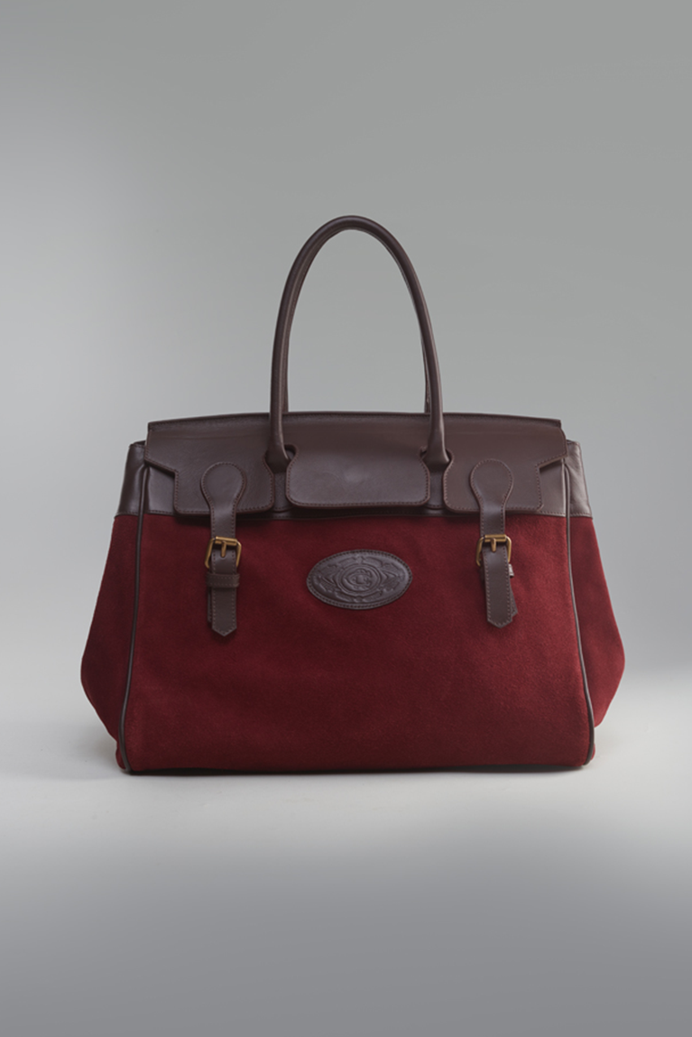 Suede Buckle Bag
